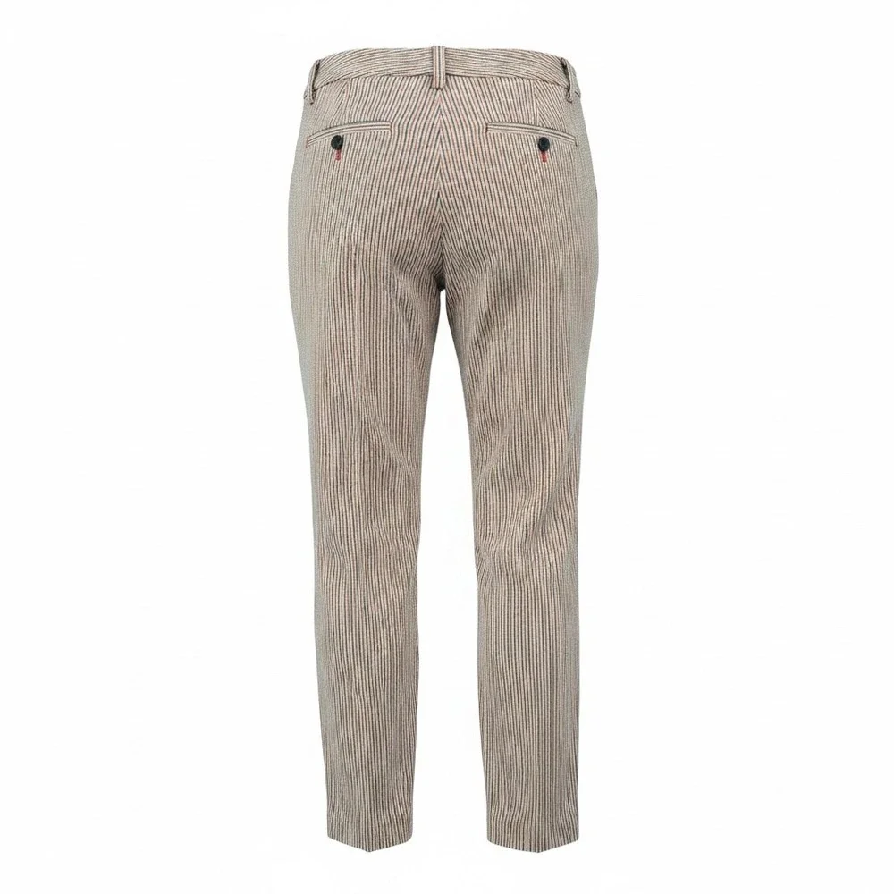 Banana Republic Avery Striped Ankle Pants Red Navy‎ White Tie Waist Womens 0